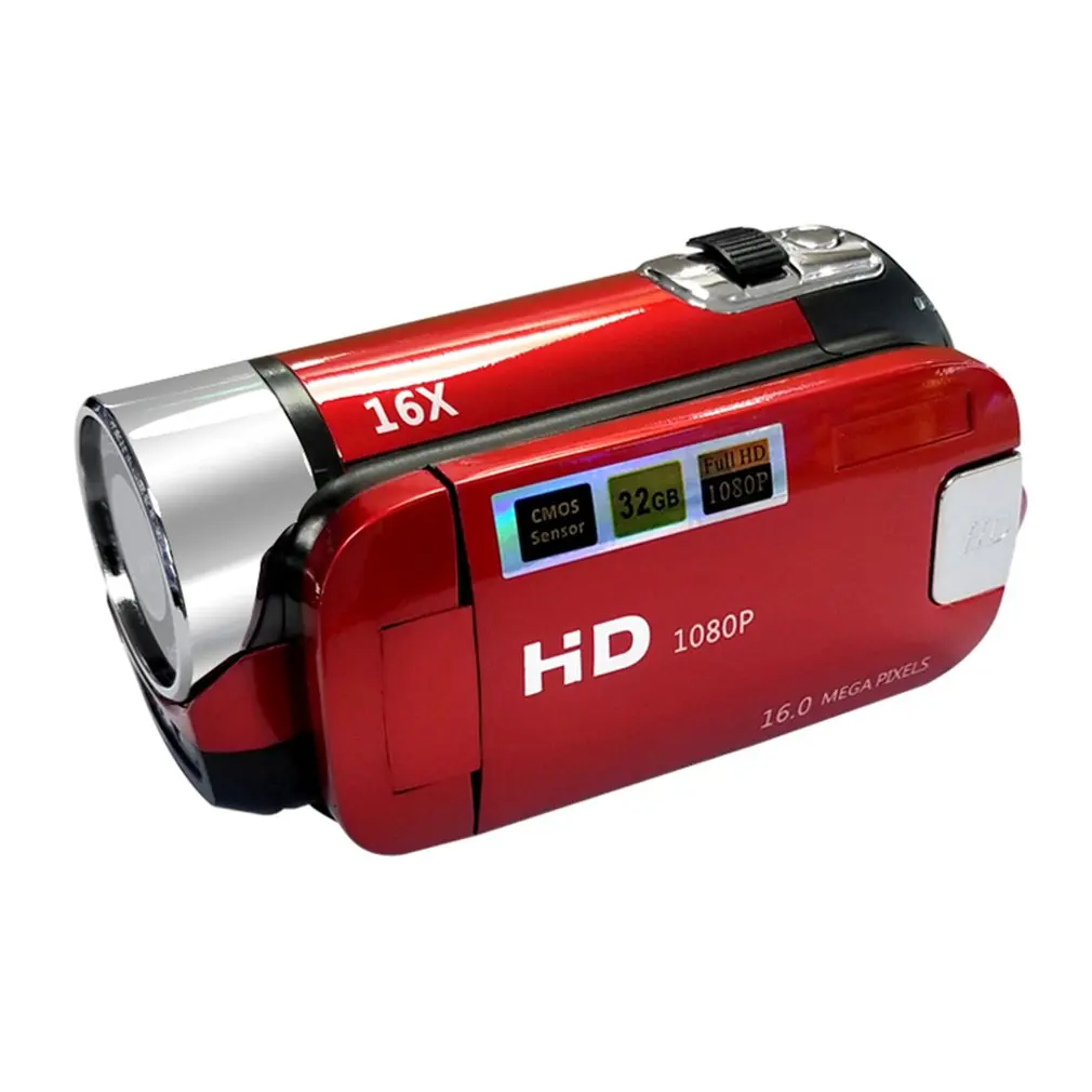 

Видеокамера Vlog 1080P Full HD 16MP DV, цифровая видеокамера, поворотный на 270 градусов экран 16X, зум для ночной съемки, цифровой зум