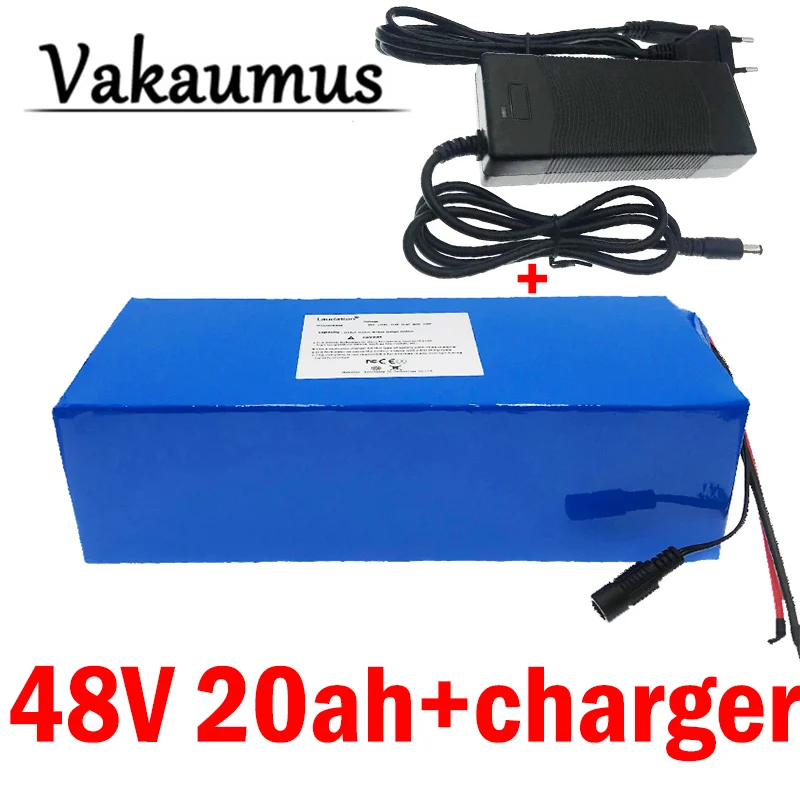 

VAKAUMUS 48V 20ah Battery 13S 6P 18650 Pack 54.6V 20000mah With 25A BMS Charger For Small Motorcycles/Electric Bicycles/Scooters