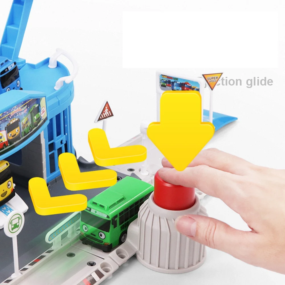 Мультяшные рисунки Tayo набор маленьких автобусов собранная автобусная станция