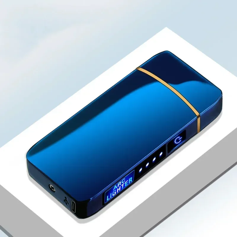 Электрическая ветрозащитная металлическая зажигалка с двойной дугой