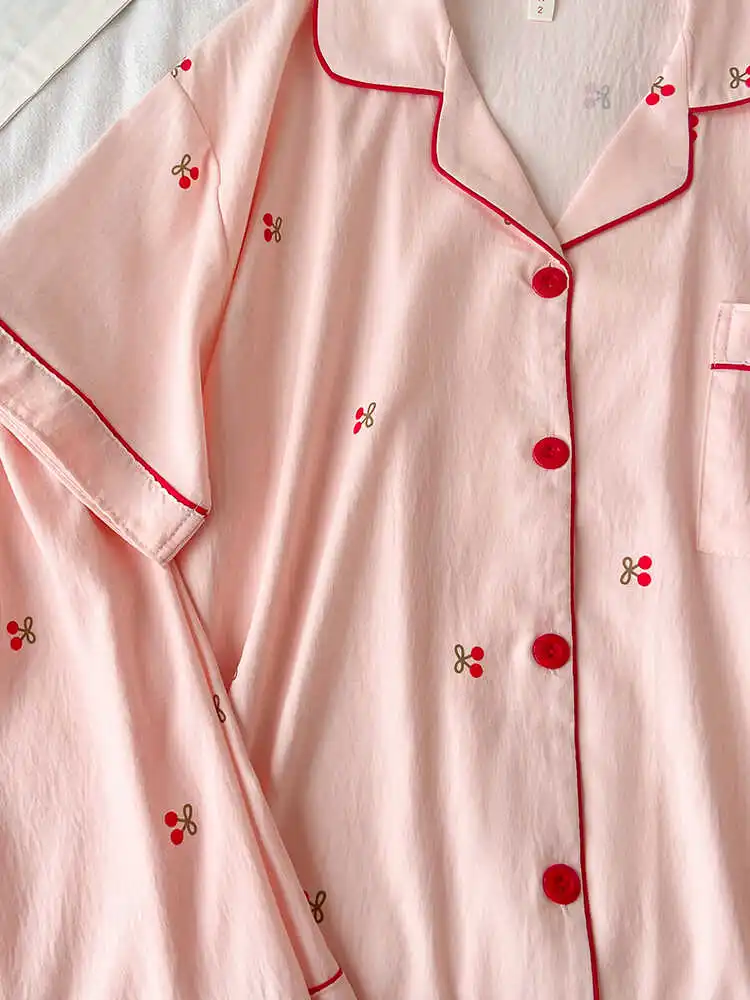 Милые милые пижамы с короткими рукавами женские летние 2024 Новое поступление