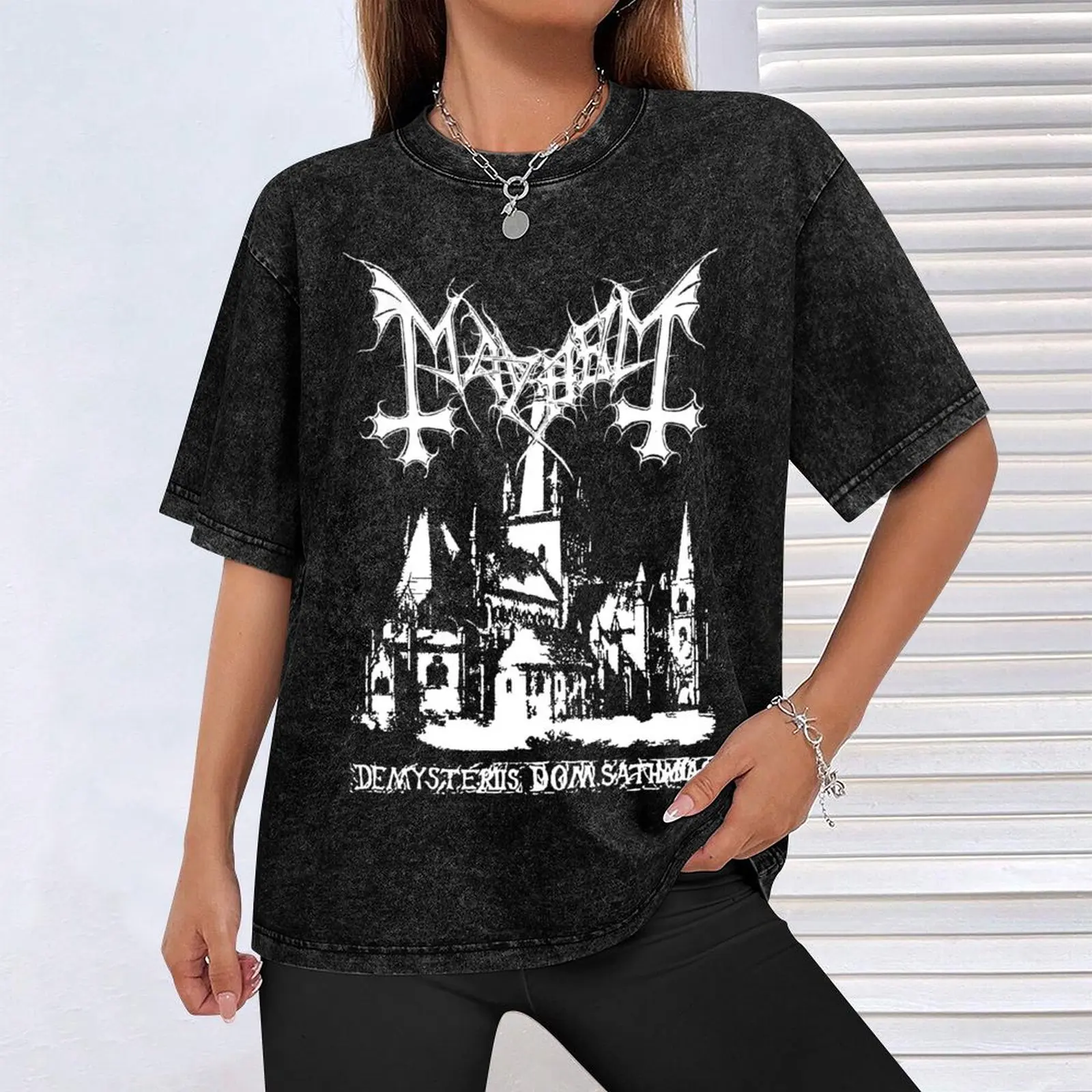 Mayhem - Norway Band Original Logo Fanart De Mysteriis Dom Sathanas Футболка черные рубашки футболки с рисунком