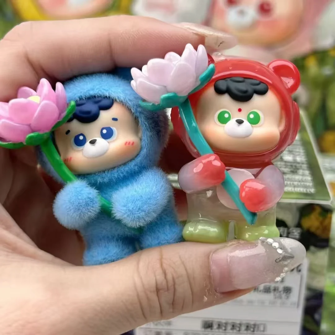 Фото В наличии: Мини-фигурка Diudiu Baby Mystery Box, серия «Мир цветов Your Bear», милая коллекционная игрушка из флокированного ПВХ, декор для стола, игрушка-сюрприз в закрытой коробке №1