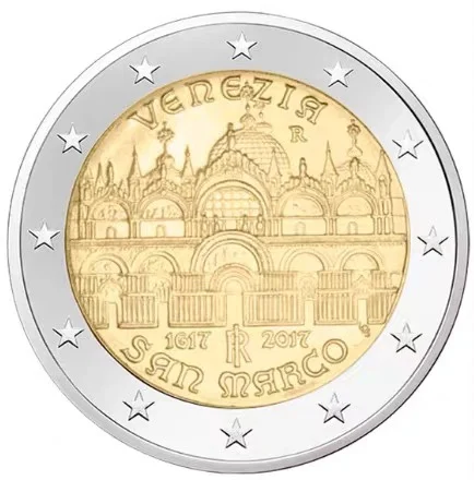 

Italy's 400 Th Anniversary of St. Mark's Cathedral in Venice 2017 2 Euros Commemorative Coin Original