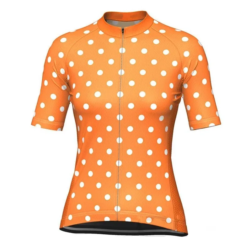 

Женская Спортивная футболка с коротким рукавом, оранжевая рубашка для езды на велосипеде