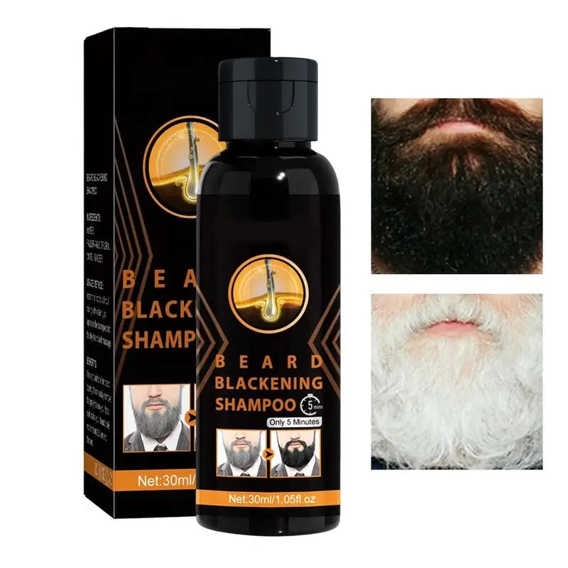 

Black Beard Dye for Men 30ml Polygonum Multiflorum Mustache Beard Hair Darkening Shampoo Conditioner Reverse Grey & White Hair