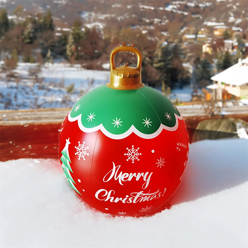 24-дюймовый рождественский надувной декоративный шар уличный ПВХ гигантские