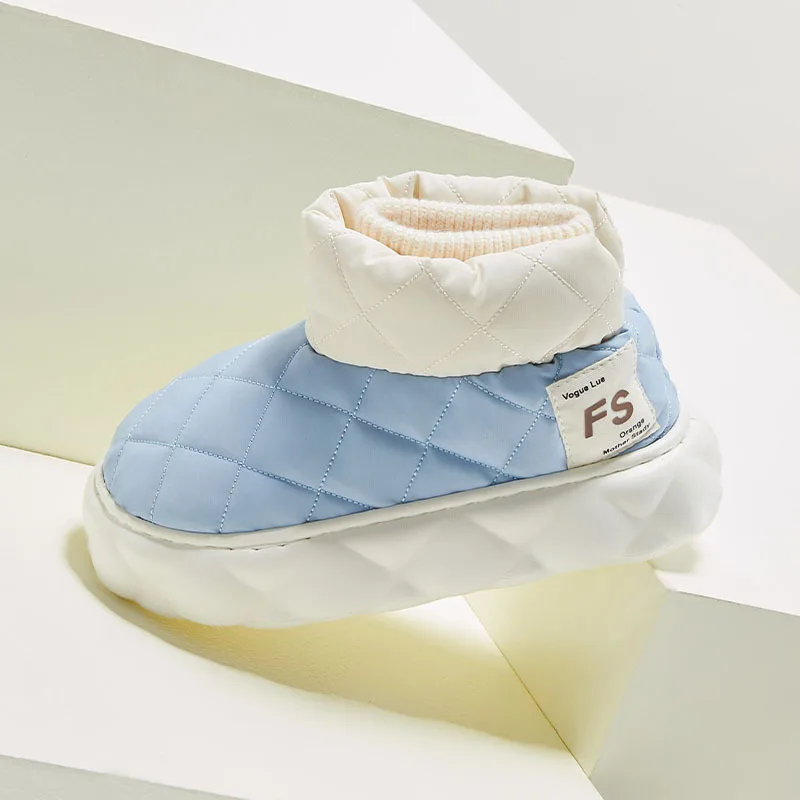 Женские Водонепроницаемые ботильоны на толстой подошве теплые плюшевые ботинки