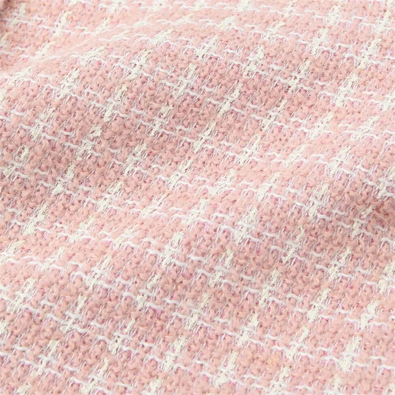 KEYANKETIAN 2024 осень/зима новый женский шерстяной твидовый укороченный костюм в