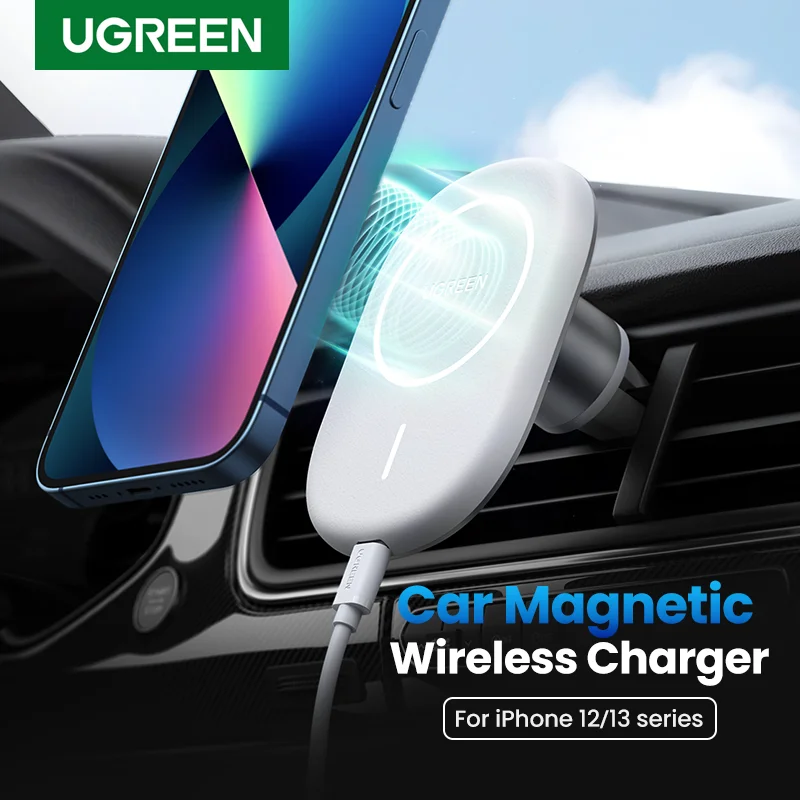 

UGREEN Car Magnetic Wireless Charger For iPhone 13 12 Pro Max Qi Wireless Charger For iPhone 13 12 Mini Car Phone Holder Charger