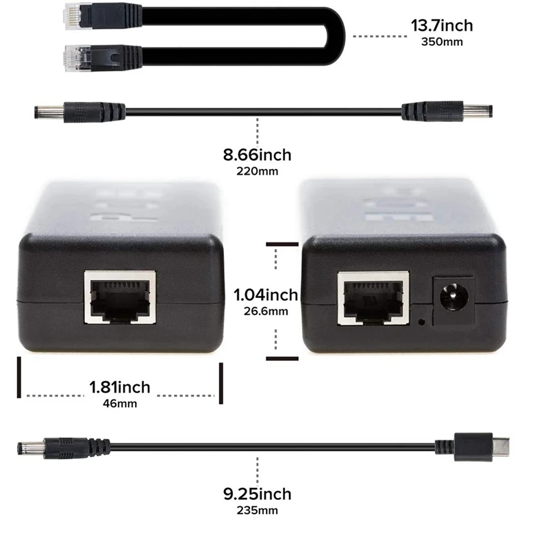 

2X Poe разветвитель 5 в 4A для Jetson Nano, для Raspberry Pi 4 и более активный Poe + для бочкового разъема или Гигабитного Poe разветвителя