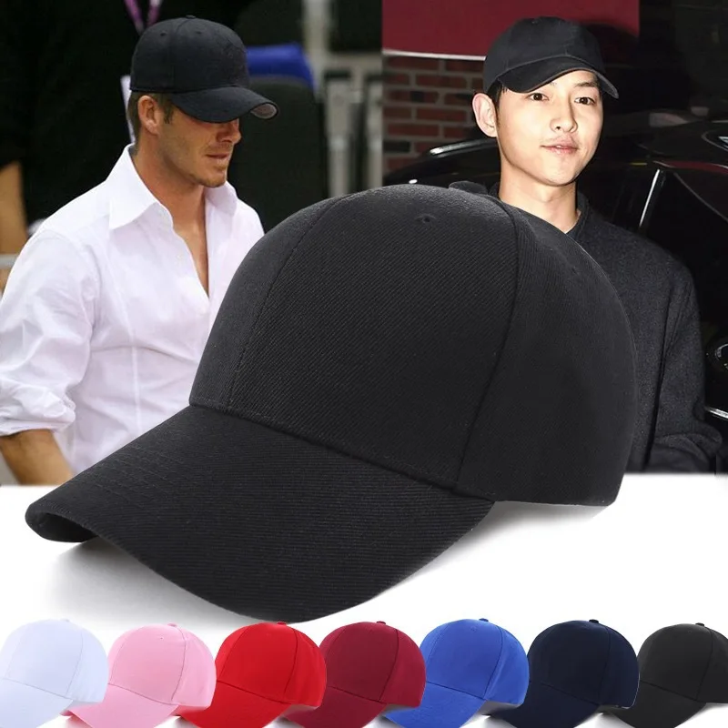Unisex Cotton Hat Plain Curved Sun Visor Hat 2023 Outdoor Dustproof Baseball Cap Solid Color Fashion Adjustable Leisure Caps Men