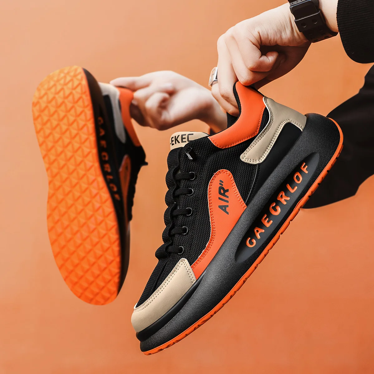 

PARZIVAL Vulcanized Sneakers Platform Sneakers for Men Breathable Casual Walking Sports Shoes Outdoor Travel Fitness Sneakers