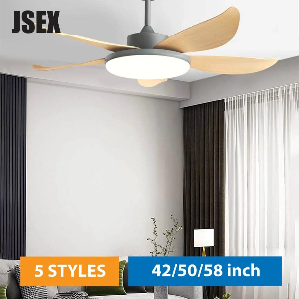 

LED Ceiling Fan With Lamp Roof Lighting Fan Modern For Bedroom Living Room Kitchen Decorate Ceiling Fans With Remote Control