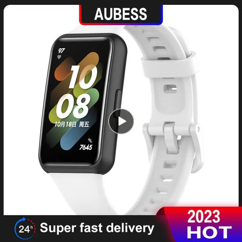 

Suitable For Huawei Bracelet 7 Sports Bracelet 7 Soft Comfortable Silicon Watchband Silicon Waterproof Watch Strap Wristband