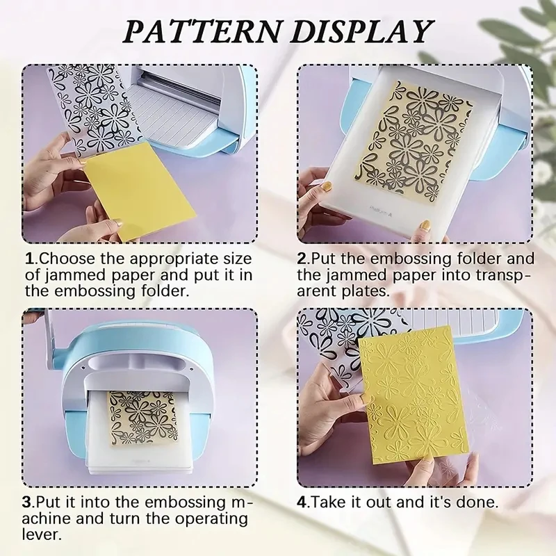 1 Шт. Пластиковый Бумажный Шаблон С Цветочным Узором Простое Изготовление