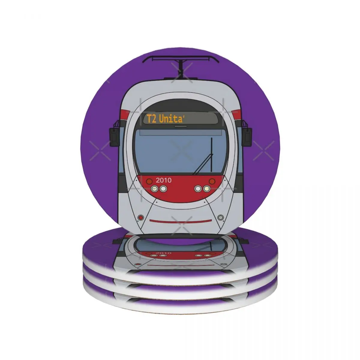 Керамические подставки Firenze Tram круглые 4 шт