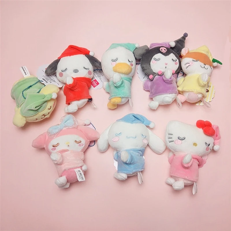 

Sanrio Plushie кукла брелок My Melody Pom искусственная мультяшная аниме подвеска в виде котенка рюкзак декоративные подарки
