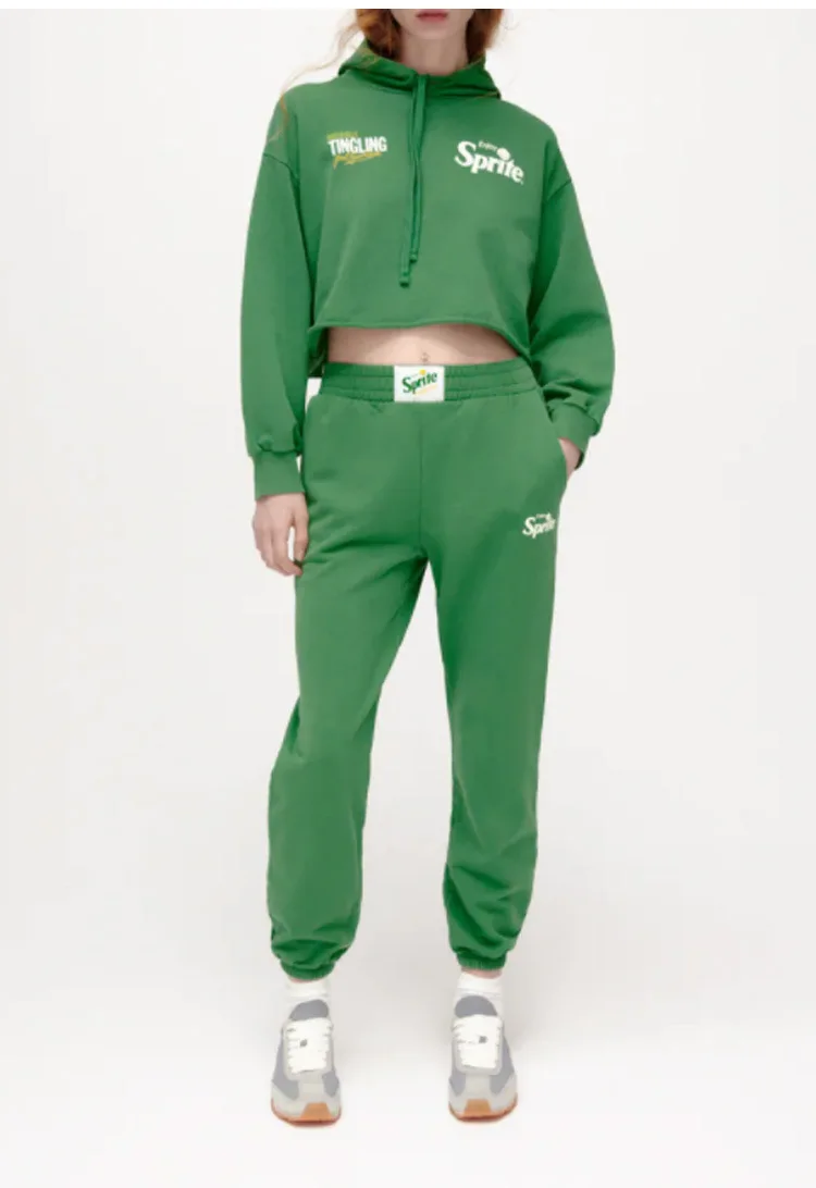 

ZA Autumn New Women's Clothing European and American Style Letter Printing Short Hooded Sweater and High-waist Jogging Pants