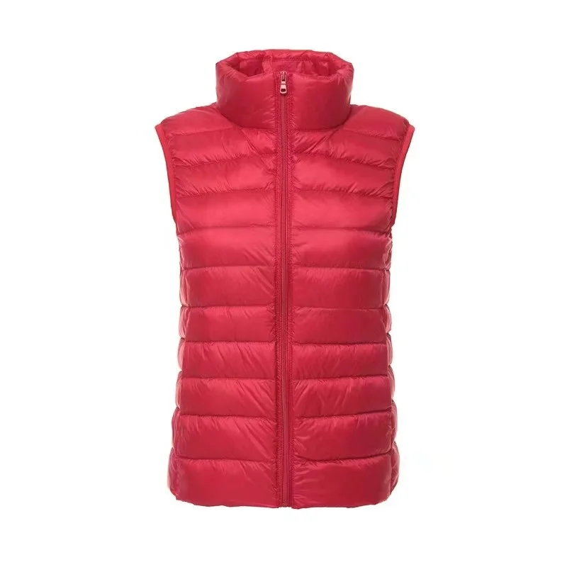 Women Portable Duck Down Vest Coat 2023 Winter Ultralight Sleeveless Puffer Duck Feather Parka Jackets Windproof Warm Waistcoat