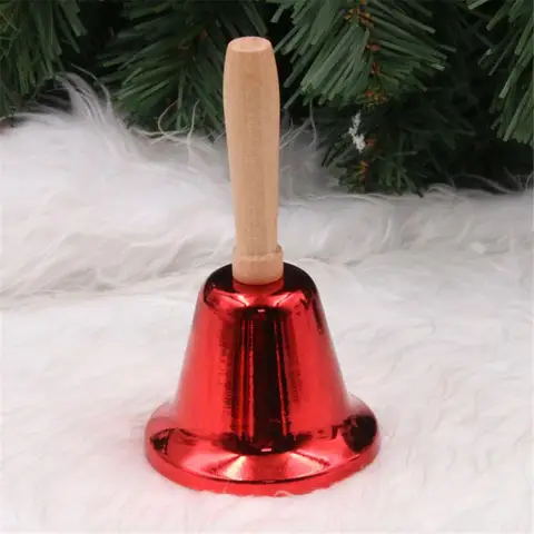 1 шт. цветной металлический Рождественский колокольчик с ручкой дизайнерский колокольчик 2023 детские подарки колокольчики с Санта-Клаусом рождественские украшения