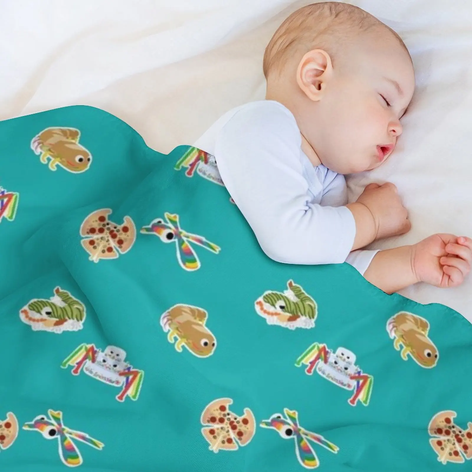 Фото Плед Bugsnax Best Of Bugsnax Pack For Fans, мягкий однотонный плед для дивана или кровати №3