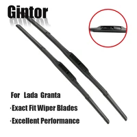 gintor car windscreen wiper blades for lada granta 2416 2011 2012 2013 natural rubber clean the windshield fit hook arms