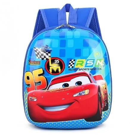 

Kids Backpack 3D Waterproof 95 Car Children Backpack Kindergarten Cartoon Travel Bag Boys 2-5 Years Old kawaii schoolbag