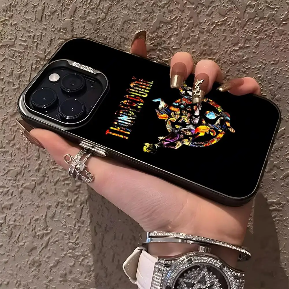 MINISO-Thunderdome Music Phone Case Matte Colored Silver For Iphone 16 15 14 Pro 13 12 Plus 11 Luxury Cover