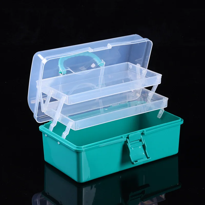 Strumenti piegati trasparenti strumenti per gioielli scatole di immagazzinaggio parti di componenti cassetta degli attrezzi per piccoli contenitori Hardware