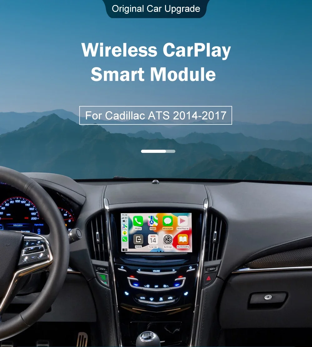 Беспроводной модуль CarPlay Android Auto видеоинтерфейс Mirror-Link для Cadillac ATS CTS XT5 XTS SRX 2014-2017 DSP
