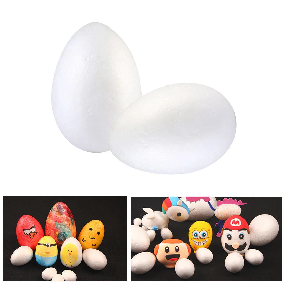 

2 Pcs Easter Tree Decorations Foam Crafts Outdoor Spring Eggs Play Toys Kids Ball Rabbit
