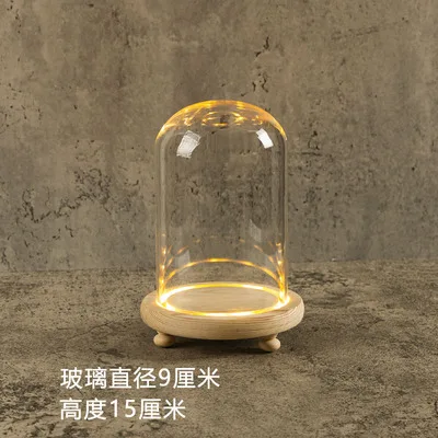 

Стеклянный цветочный дисплей с подсветкой