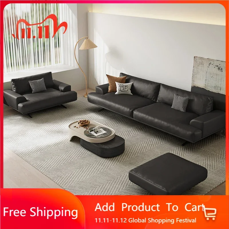 

Customized Leather Cozy Sofa Luxury High Quality Designer Relax Couch Love Seat King Size Sofa 2 Plazas Living Room Furniture