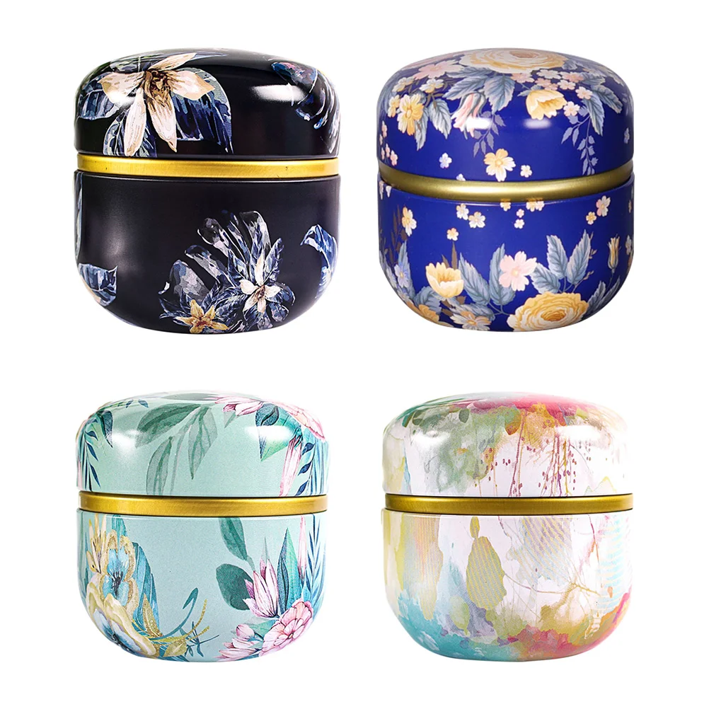 

Tea Container Canisters Tin Tins Loosecoffee Storage Canister Jar Stainless Steelmetal Pot Gift Containers Stash Travel Box Can