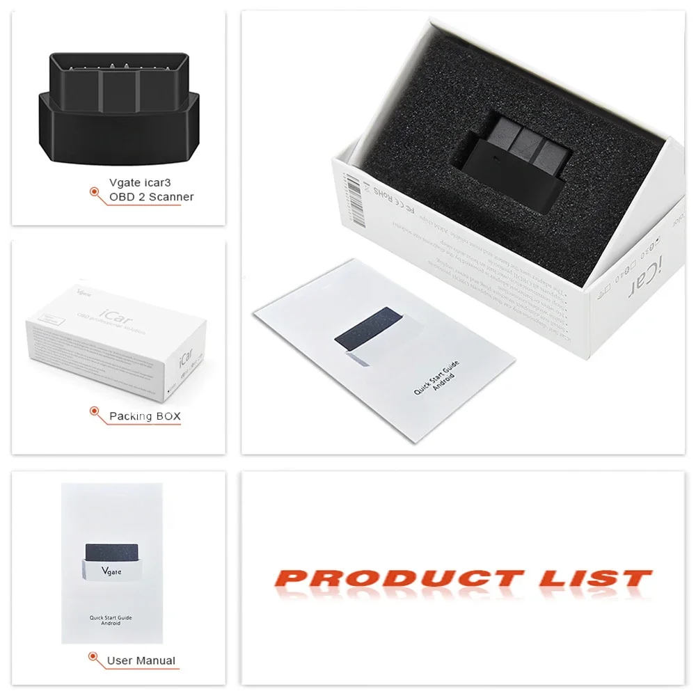 ICAR3 Bluetooth 3 0 черный мини-автомобильный диагностический Obd-доктор для Android