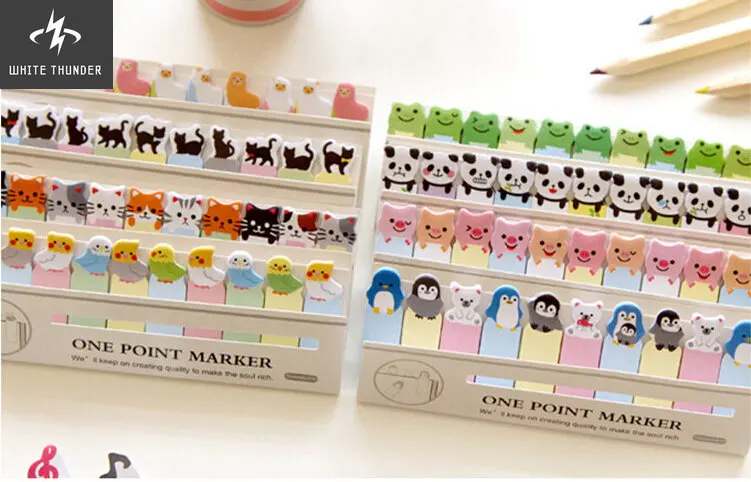 

Kawaii Cartoon animal memo paper One point marker sticky notes Memo Pad zakka stationery office supplies School supplies