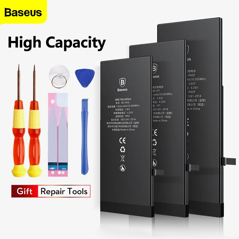 baseus phone battery for iphone x xs max xr high originl capacity replacement batteries with free tools free global shipping