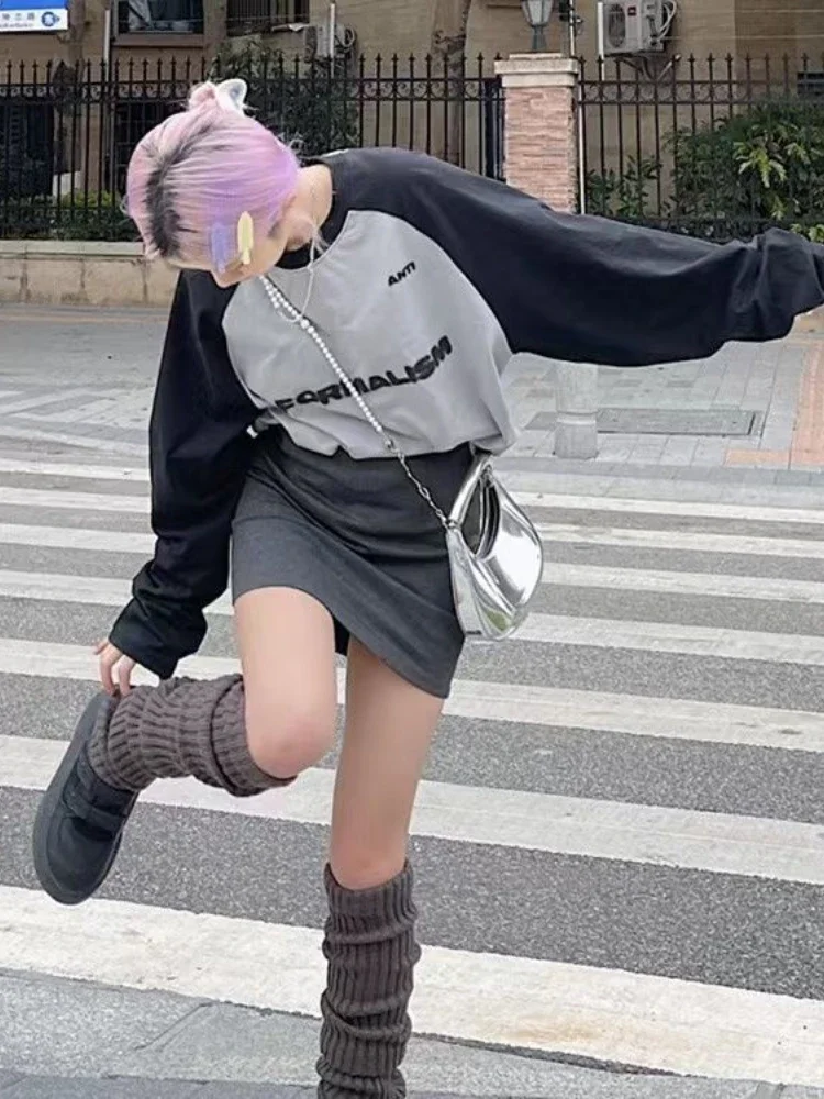 Женские футболки Woherb 2024 года шикарные женские с круглым вырезом уличная одежда