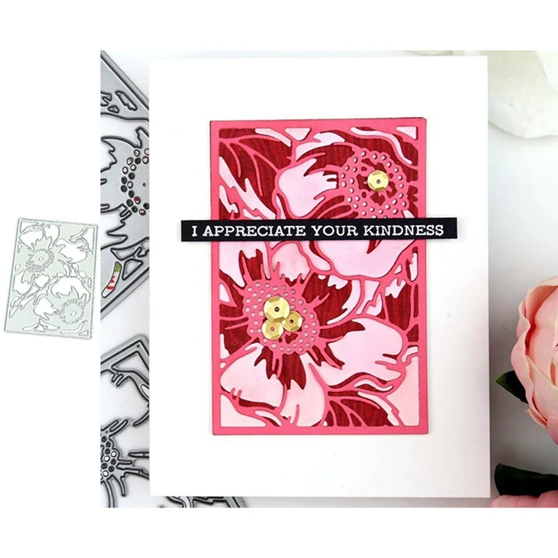 

Carbon Steel Flower Cutting Mold For DIY Hollow Card Flower Background For DIY Scrapbooking Album Embossing Paper Card Crafts