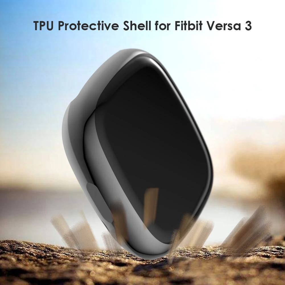 

Smart Watch Bracelet TPU Frame Fashionable Dial Wristwatch Present for Fitbit Versa 3/Fitbit Sense Bumper Case Shell