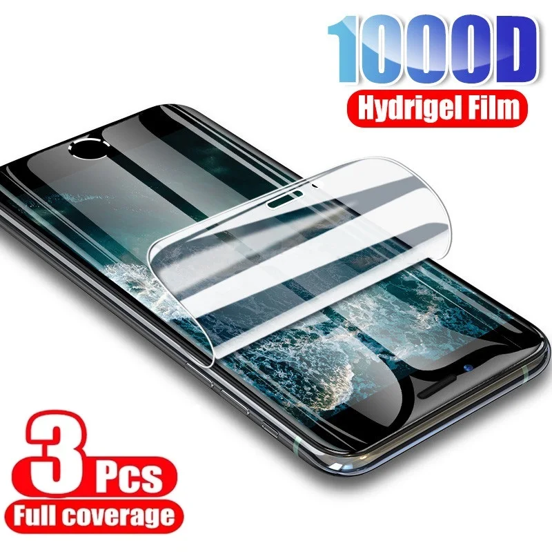 

3PCS Screen Protector For iPhone 11 12 13 14 Pro Max mini Hydrogel Film For iPhone X XR XS SE 2020 7 8 6 6s Plus Protective Film