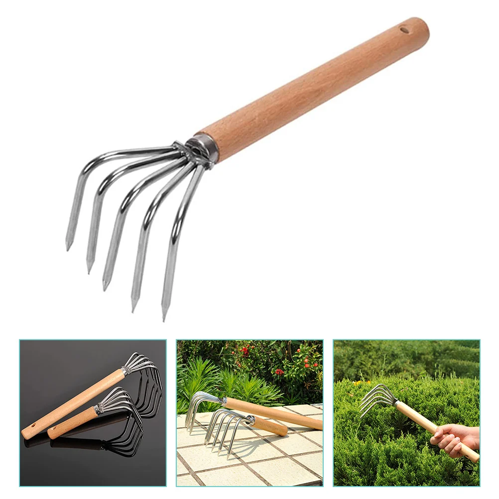 

Beach Supplies Beach Tool Wooden Handle Beach Shell Digging Rake Beach Supplies