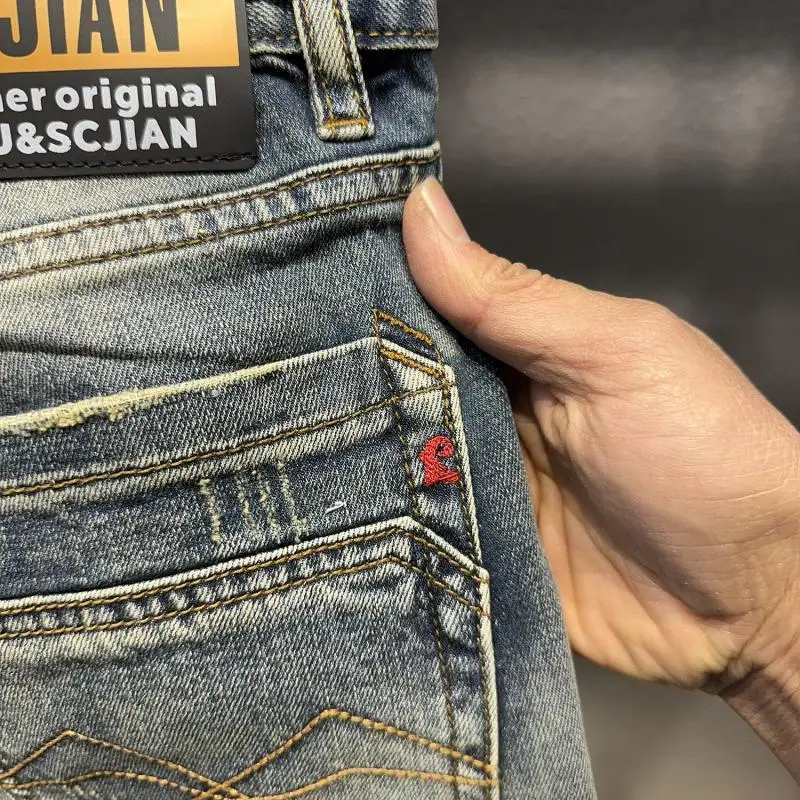 Шорты мужские джинсовые в стиле K-POP стильные винтажные штаны-карго из денима