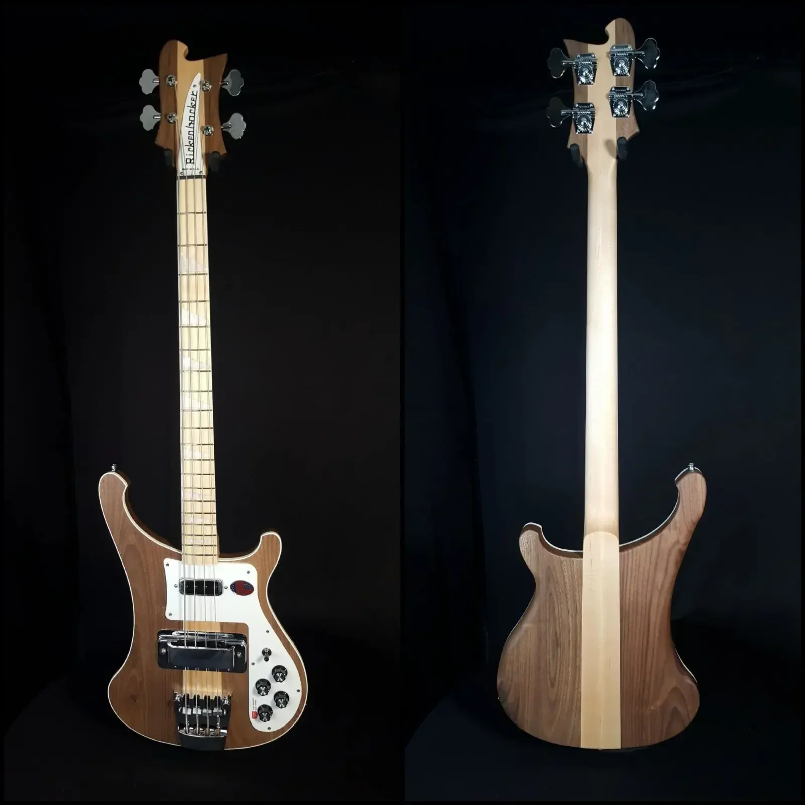 4001 4000 4003 4 струны прозрачная грецкая электрическая бас-гитара гриф с кленовым