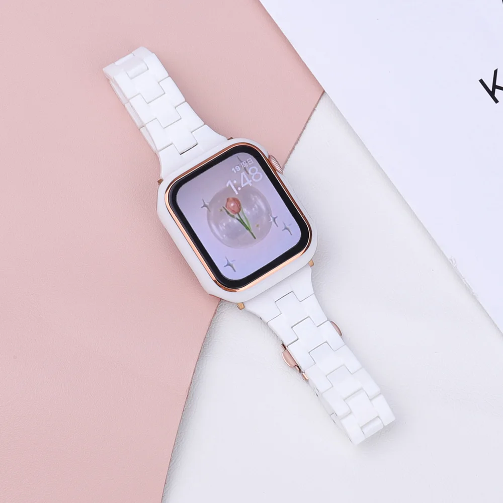 

Тонкий ремешок для Apple Watch Band se 7 45 мм 42 мм 40 мм 38 мм, дамский браслет для iWatch band, для серии 7 6 5 4 3 2