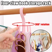 creative clothes storage rack with hook hanger 360 degree rotation multifunctional hangers for clothing scarf belt coat rack