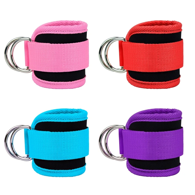 

448D Weight Lifting Ankle D-Ring Strap Pulley Cable Kickbacks Attachment Gym Leg