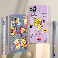 disney edward pooh cute phone case for huawei honor 60 se 50 30s 20 20e 10x 10i 9x 9c 9s 8a liquid left rope funda cover