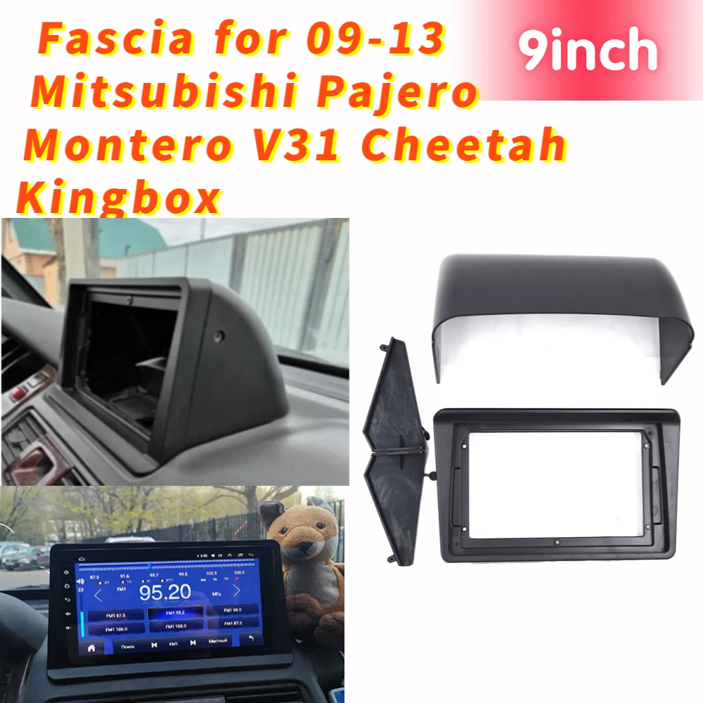 

Автомагнитола 2 Din 9 дюймов для Mitsubishi Pajero Montero V31 Cheetah Kingbox, стерео рамка, адаптер, навигационная панель